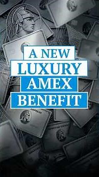 A NEW LUXURY AMEX PLATINUM BENEFIT!!