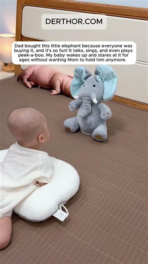 Dad bought this little elephant because everyone was buying it, and it's so fun! It talks, sing