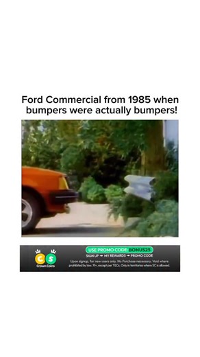 Interesting As Facts by Christopher Kiss on Instagram: "Ford’s 1985 commercials hit different — mostly because they proudly showed off “real bumpers,” which were basically giant steel bars strapped to the front of a car. But while they looked tough, the industry quickly found out those old-school bumpers weren’t actually protecting much. In crash tests from the mid-80s, these oversized metal bumpers often transferred impact straight into the frame, causing thousands in hidden damage despite look