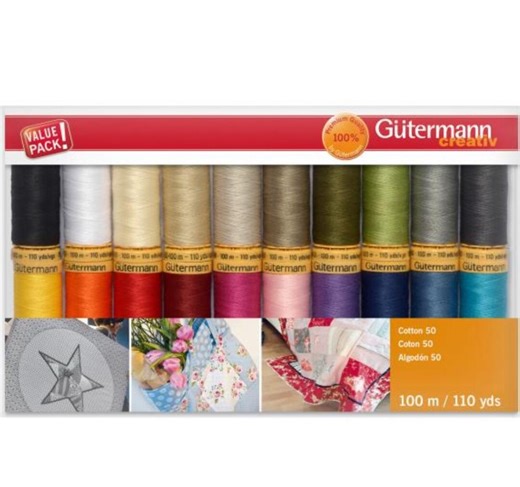Gutermann Cotton 50 Thread Set - 20 Spools 734017 - Etsy