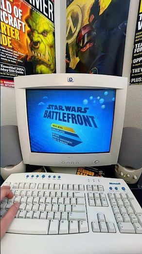 Star Wars Battlefront gameplay on my retro PC #starwars #pcgaming #pcsetup #starwarsbattlefront