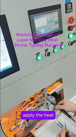 Working Principle of Laser Marking Heat Shrink Tubing Machine#machine #factoryproducts