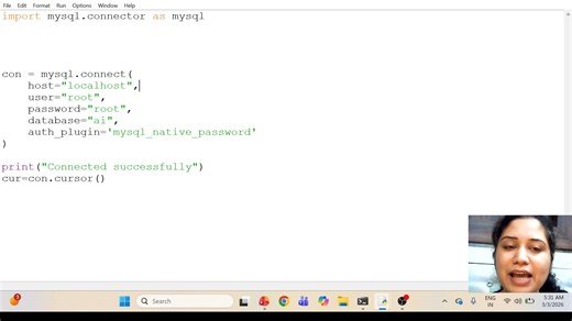 Python-49(connection of python with sql and writing queries using cursor)