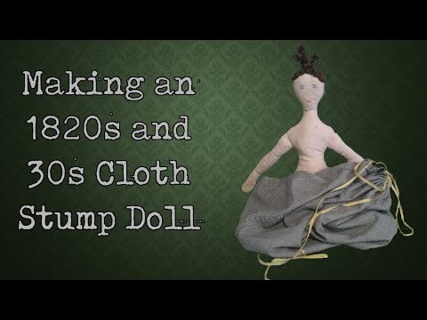 Making the Doll and a Bag || The 1830s Stump Doll