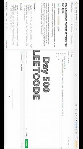Day 500: LeetCode Problem 1935. - Swift #daily #challenge #swiftui #coding #leetcode