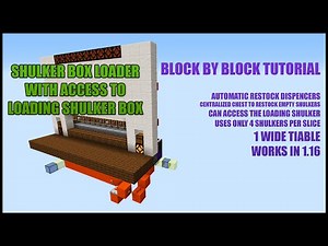 Improved Shulker Box Loader w/ Access to Loading Shulker - Minecraft 1.16 - Block by Block Tutorial