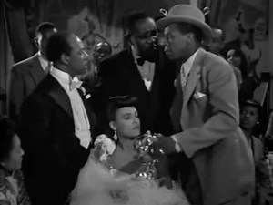 Ethel Waters's "Petunia" has a thing or two to say to Eddie "Rochester" Anderson's "Joe" and Lena Horne's "Georgia" in the classic film, "Cabin In the Sky" (1943). #EthelWaters #LenaHorne #EddieRochesterAnderson #vintageblackglamour | Vintage Black Glamour