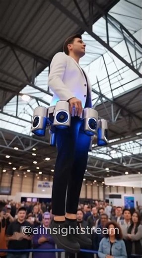 Crowd Goes Wild When Jetpack Lifts Off!