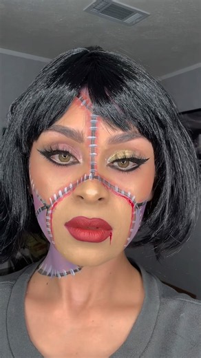 All stitched & patched up 🧵 #stitches #patchedup #halloweenmakeup #sfxmakeupartist #spookyszn