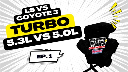 1.6K views · 64 reactions | Introducing LS vs Coyote 3: Our Epic Dyno Shootout Returns (E1) Horsepower Wars returns for Season 4, presented by Summit Racing Equipment, where a turbo 5.3L LT faces off against a turbo 5.0L Coyote. With displacement restricted, will it finally be the Coyote's year? #builtwithSummit | EngineLabs | Facebook