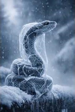 🥶 A Snake Was Found Completely Frozen in Ice… People Couldn’t Believe Their Eyes! #animalbehavior
