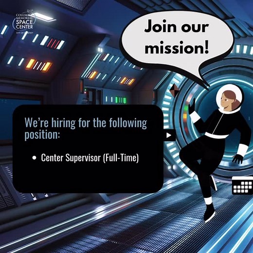 Join our team!  We’re looking for a Full-Time Center Supervisor.‍ | Columbia Memorial Space Center | Facebook