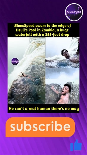 iShowSpeed Defies Death 😮 | Swims to the Edge of Devil’s Pool with 355-Foot Drop