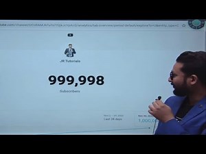 Way to 1 Million Subscribers | Live Subscribers Count | JR Tutorials |