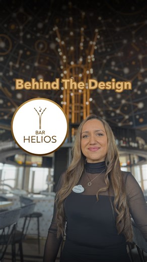 Universal Creative on Instagram: "Go Behind the Design with Krystal, Interior Design Manager, and discover how Bar Helios — the celestial lounge atop Universal Helios Grand Hotel, a Loews Hotel — came to life, dome, views, and all. 🌅✨"