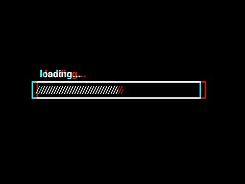 Loading bar screen (glitch effect) free to use✨