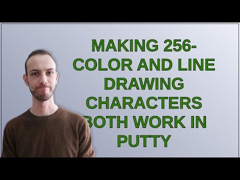 Making 256-color AND Line drawing characters both work in PuTTY