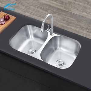 [Hot Item] K-7743 Undermount Kitchen Stainless Steel Double Bowl Sink