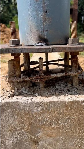 MS Column MS Column on base plate installation of base plate and MS column MS plate.