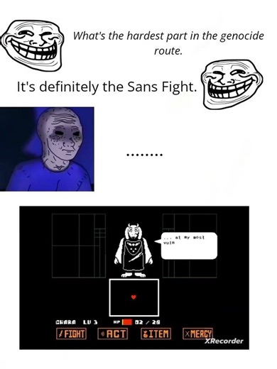 Hardest part in genocide. #undertale #genocide