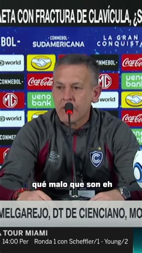 🗣️ “Como nosotros nos vestimos de rojo piensan que somos el Liverpool, cada vez me sorprenden más, PARA MAL.Hacen cada PREGUNTA BOLUDA , ¡QUÉ MALOS QUE SON!”.Horacio Melgarejo, DT de Cienciano, CONTRA LOS PERIODISTAS, tras GANARLE al Mineiro. 😳🇵🇪