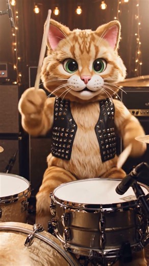 Why did the cat join a band? Because it wanted to be the purr-cussionist 💸 #catfamily