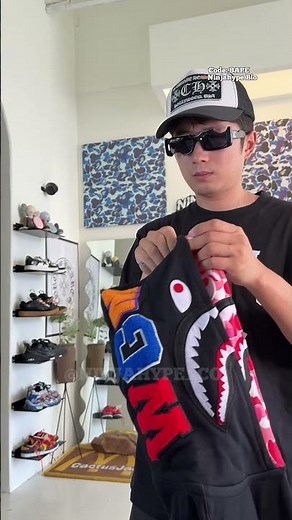 Pink Camo Bape Double Hood Shark Hoodie Unboxing from Ninjahype & Outfit Try-On 💖🦈 #bape #fashion