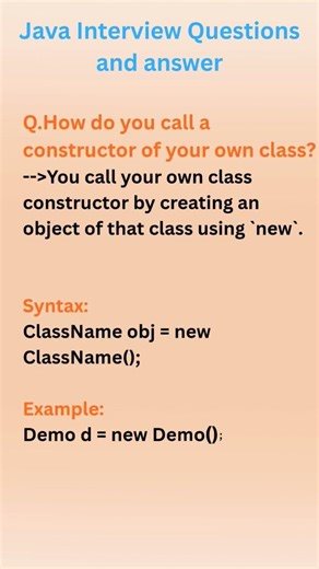 Important Questions on Constructor ❓#java #shortvideo #shorts #short #softwaretesting