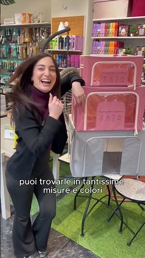 Colorful boxes for organizing the closet