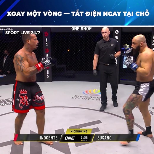 239K views · 841 reactions | Xoay một vòng — tắt điện ngay tại chỗ One Spin — Lights Out Instantly #sportlive247 #onechampionship | Sport Live 24/7 | Facebook