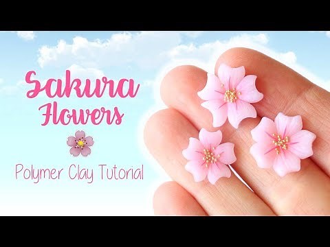 Easy Sakura Flowers│Polymer Clay Tutorial