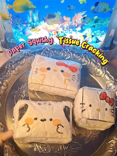 Paper Squishy Tissue Cracking #papersquishy #diy #trend #crackingsquishy #fyp