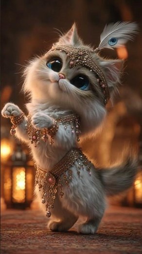 Cute Fluffy Cat Performs Mesmerizing Belly Dance 😍✨