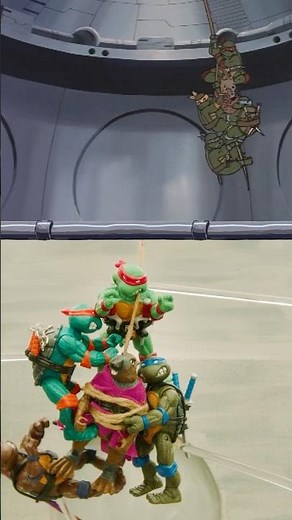 ninja turtles rescue splinter in TOY recreation! | TMNT (1987) #shorts