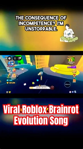 Roblox Brainrot Evolution: Level 12 Run That Turns You Instantly OP #robloxgameplay #roblox