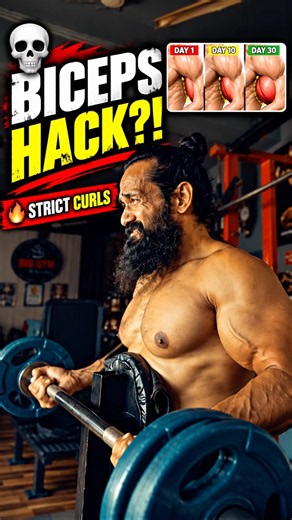 💀 BICEPS HACK?! Try These STRICT CURLS for Bigger Arms! 💪 #shorts