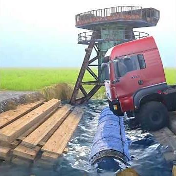 Dangerous Road meet skillful drivers #180 #ets2 #ets2mods #spintires #mudrunner #simulation