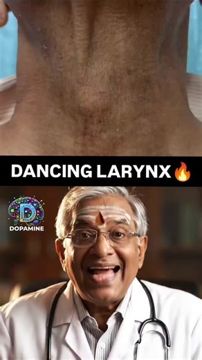 Dr Kailasam on Instagram: "Dancing Larynx 🔥🔥🔥 Dancing larynx is a rare neurological movement disorder characterized by rhythmic, involuntary jerky movements of the larynx, visible externally as the larynx moving up and down. It is caused by laryngeal muscle myoclonus and is classically associated with lesions in the Guillain–Mollaret triangle. A high-yield concept for neurology and ENT exams. #DancingLarynx #LaryngealMyoclonus #PalatalMyoclonus #GuillainMollaretTriangle #