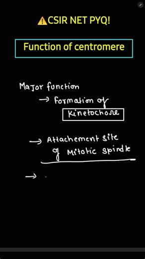 Centromere Function Explained | CSIR NET PYQ