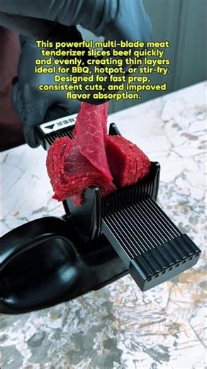 Ultra Sharp Meat Tenderizer Slicer Fast Beef Cutting Tool for Perfect Stir-Fry & BBQ