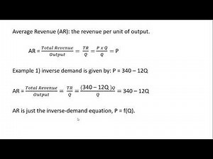 Average Revenue and Demand