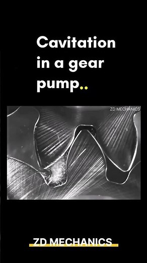 Cavitation in a gear pump #mechanics #fluidmechanics #mechanicalengineering #cavitation #pump #gear