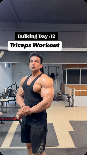 Bulking Day /12:- Triceps Workout 5 best Bulking Triceps Exercise 💥✌️#minivlog #tricep #tricepsworkout💪💪 #bulk #fitness #healthylifestyle #daily #reels #trending #vijaybhoyar | Vijay Bhoyar