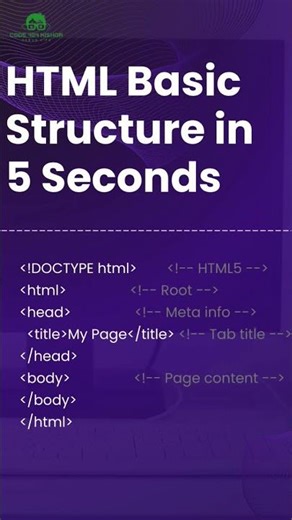 HTML BASIC structure in 5 sec #shorts ‪@HTMLBoyVlog‬