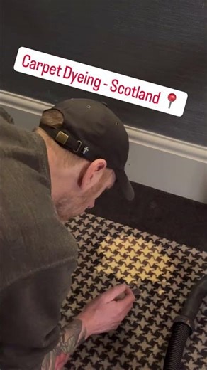 Dyeing a bleached carpet in Scotland #bleach #asmr #carpetcleaning