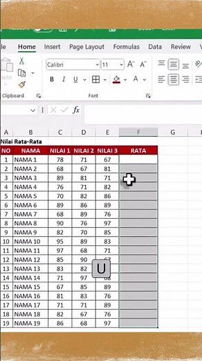 trik menghitung rata-rata dengan cepat di ms. excel #belajarpemula #komputer #pemula