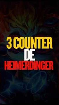 HEIMERDINGER: OS 3 MAIORES COUNTERS. #leagueoflegends #proplayer #wildrift #lol #games #gamer #jogos