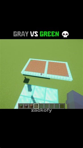 Gray dirt VS grass gone wrong in minecraft.. 💀 #minecraft #shorts