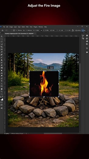 Photoshop Hack - Add Fire Like a Pro #tutorial #design #photoshop #desinity
