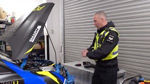 Police car project gets its first power mod